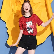 Hipster Summer Red Small Size Women O Neck Short Sleeve shirt Printed Harajuku Style shirt Free Shipping 2020 Hipster Summer Red Small Size Women O Neck Short Sleeve shirt Printed Harajuku Style shirt Free Shipping 2020