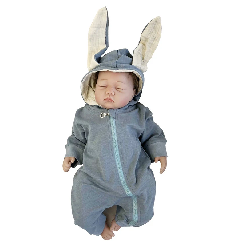 

Winter Cotton Baby Rompers Rabbit Ear Newborn Baby Clothes for Girls Boys Long Sleeve Ropa Jumpsuit Baby boy Clothing Outfits