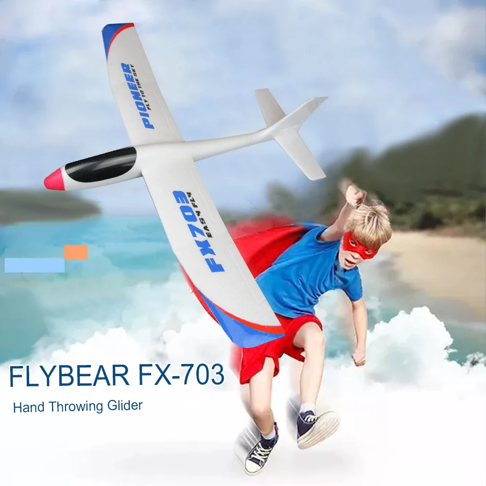 

FX-703 690mm Wing-span Hand Throwing Glider Fixed Wing with Sticker RC Racing Airplane Outdoor Aircraft DIY Child Birthday Gift