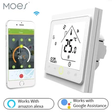 Thermostat WiFi intelligent, régulateur de température, pour le chauffage de l'eau et du chauffage électrique au sol, chaudière à eau et à gaz, fonctionne avec Alexa et Google Home
