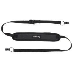 Vibrant Cotton Shoulder Strap for Ukulele - Breathable & Punch - Free Design (Black)