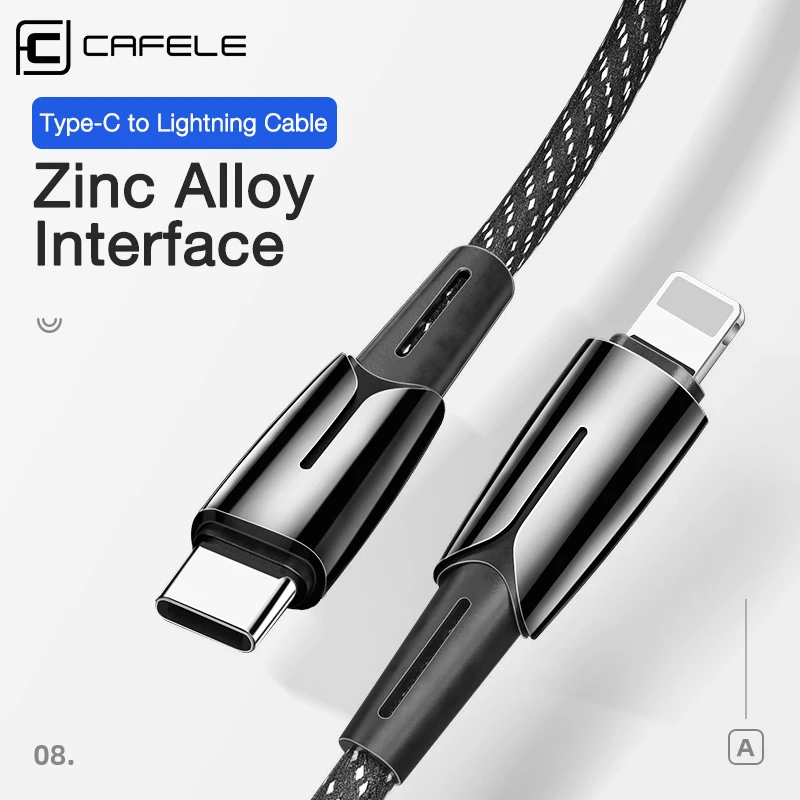 CAFELE PD Schnell Lade Kabel Typ C zu für Blitz Kabel für iPhone Xi Xs Max XiR Xr X 8 7 6 Plus ipa