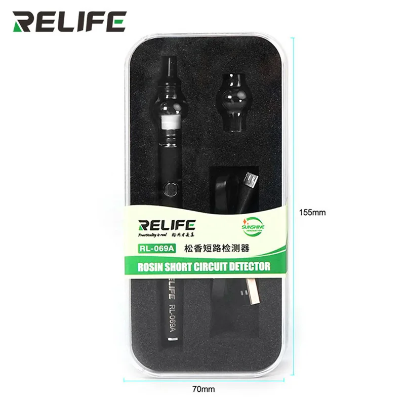 

RELIFE RL-069A Rosin Short Circuit Detector Built-In Battery For Detecting Failure Points Of Phone Computer Motherboard