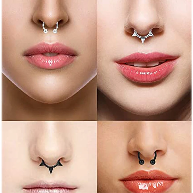 Piercing De Nez En Acier Chirurgical 316L - Spirale Avec Boule De 2 Mm - Or, Or Rose, Noir, Argent