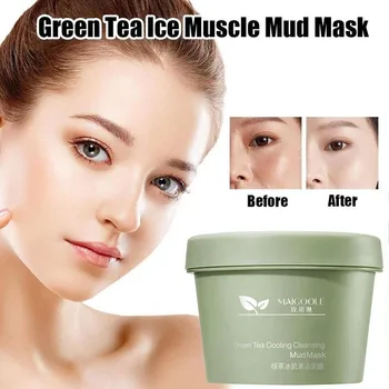 

Green Tea Ice Muscle Mud Mask Moisturizing Smear Mask Clean Oil Control Mud Mask Remove Blackheads Shrink Pores Face Mask
