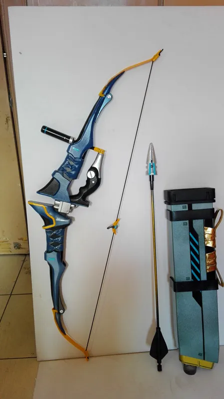 

High-quality Custom made Anime Cosplay PVC Prop Game Cos Hanzo Shimada Bow & Arrows & Quiver Stage Accessories Halloween Part