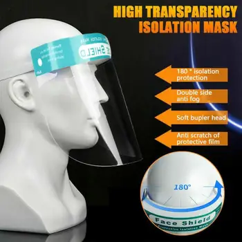 

1PC Face Shield Protective Mask Clear Anti Splash Mask Dust-proof Anti-Fog Anti Droplet Full Face Cover Safety Mask Child Adult
