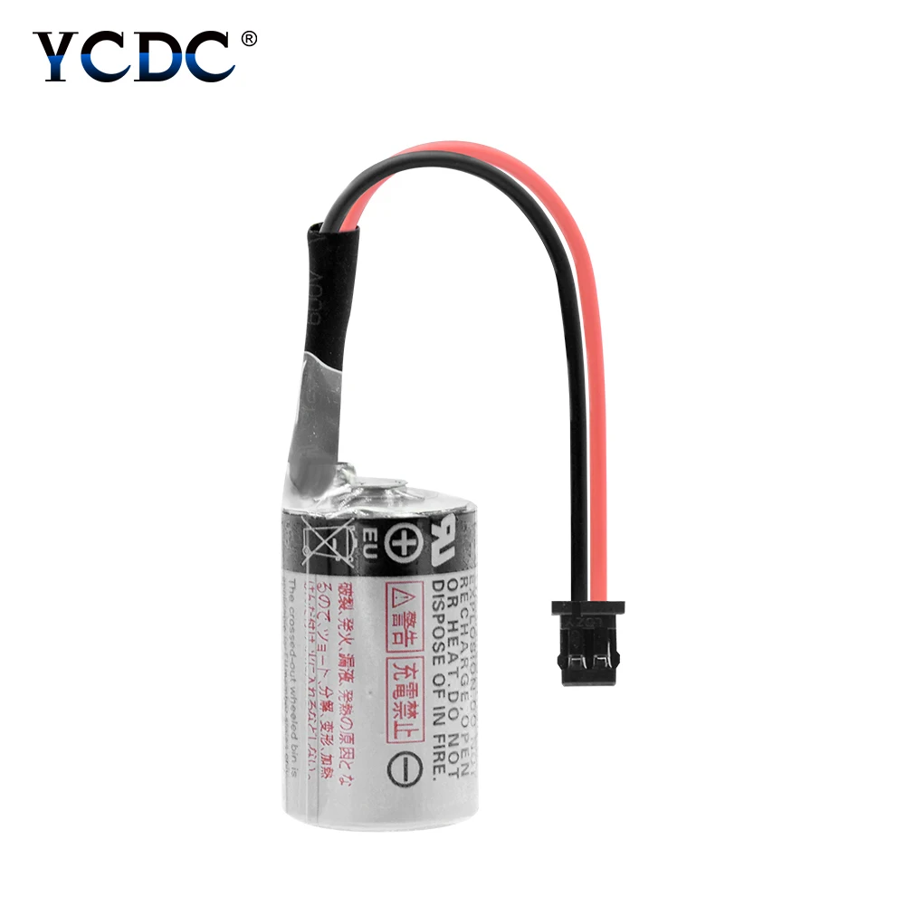 YCDC ER3V 3,6 V 1000mAh PLC батарея для системы ЧПУ литий-ионные резервные Аккумуляторы для TOSHIBA с вилкой