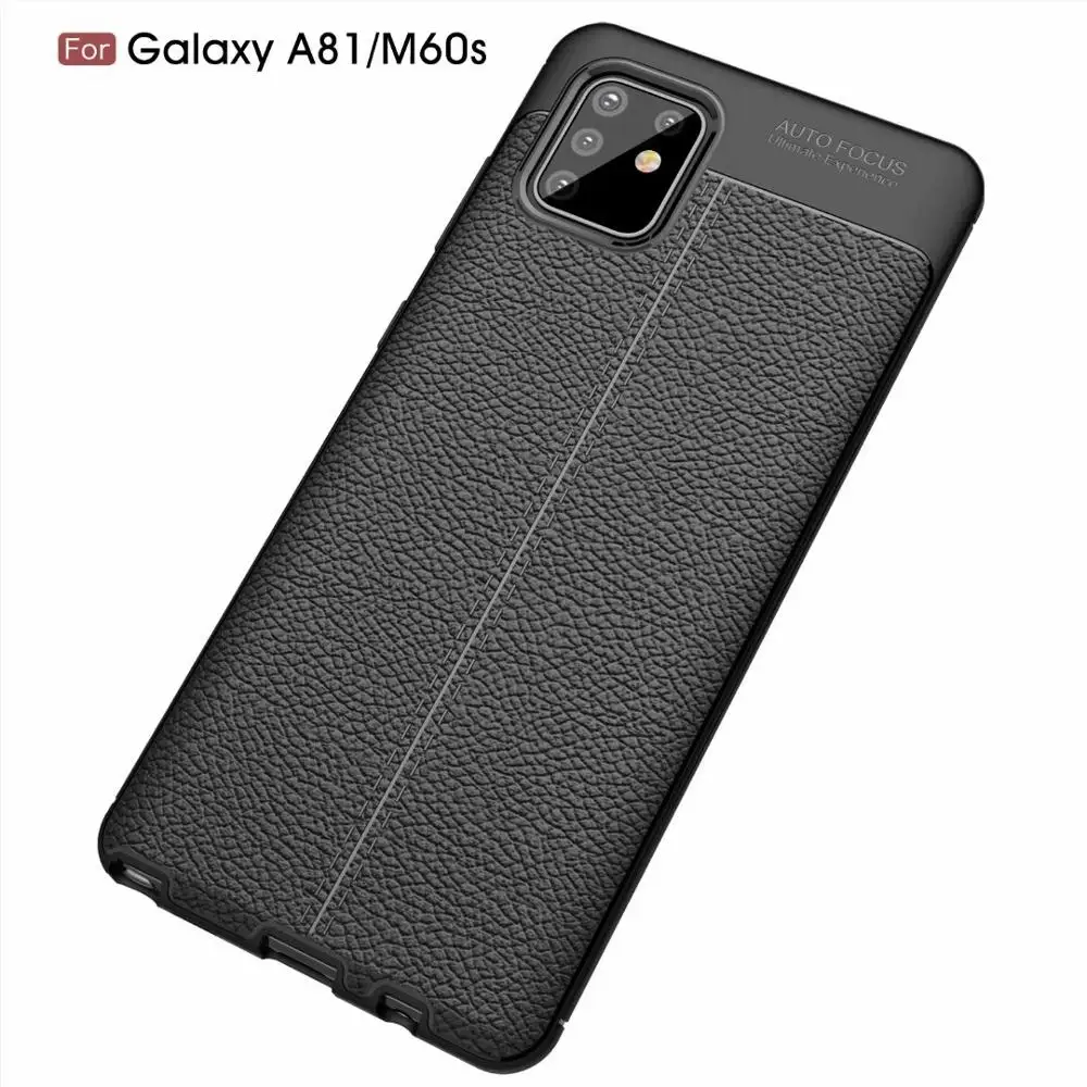 20 шт./лот личи стрии ТПУ Корпус мягкий чехол для samsung Galaxy A51 A71 A81 защитный чехол