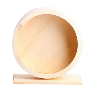 

Hamster Exercise Wheel Wooden Exercise Wheel Natural Running Tools for Hamsters Gerbils Chinchillas Little Cute Animals