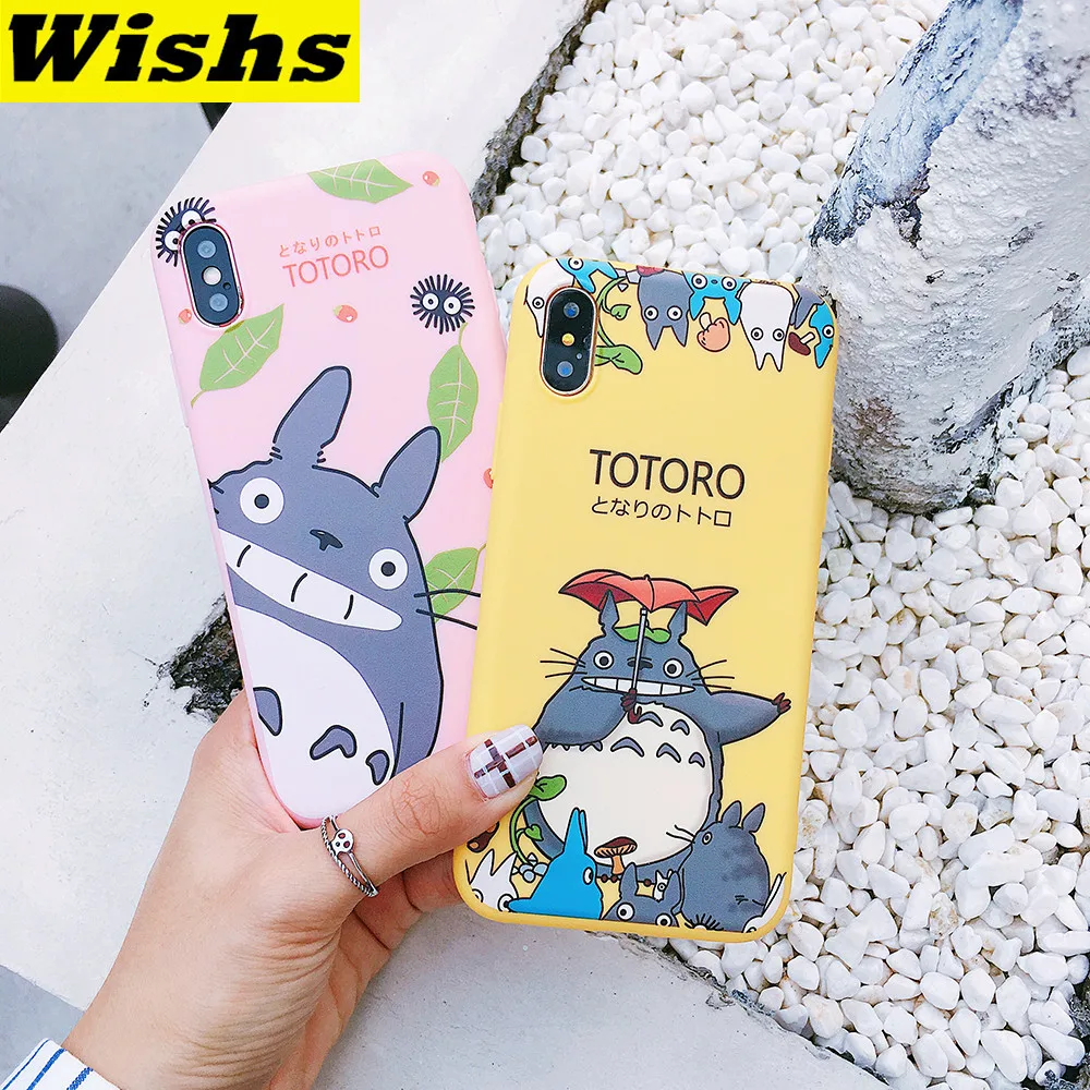 

Cute Cartoon Totoro Soft TPU Case For iPhone XS XR XS MAX Coloured Drawing Case For iPhone 11 Pro MAX X 6 6S 7 8 Plus Case