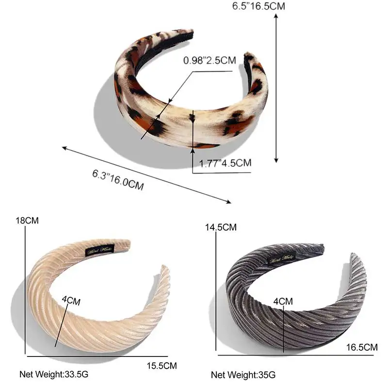 Flatfoosie Velvet Thick Headbands for Women - Wide Bohemian Fashion Hair Accessories image 6