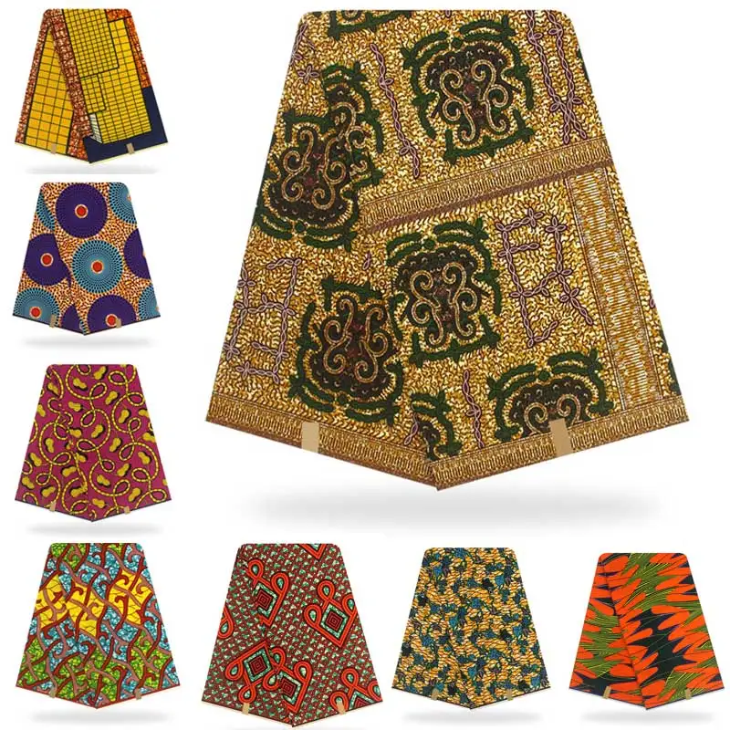 

2019 Latest 100% Cotton African Fabric dutch Wax Style Rea Wax Dutch dutch Wax For Party Dress 6 yard/lot!3s1983