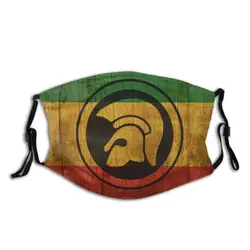 Divertida máscara de tela con bandera de troyano Rastafari, rudeboboy, KA, Punk, 2 tonos, troyanos, discos, troyano, Rude Boy, azul, Beat, bluebat, Reggae