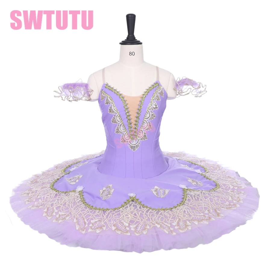 

Newest Lavender performance pancake stage costume tutu Girls sleeping beauty nutcracker professional ballet tutu BT9208B