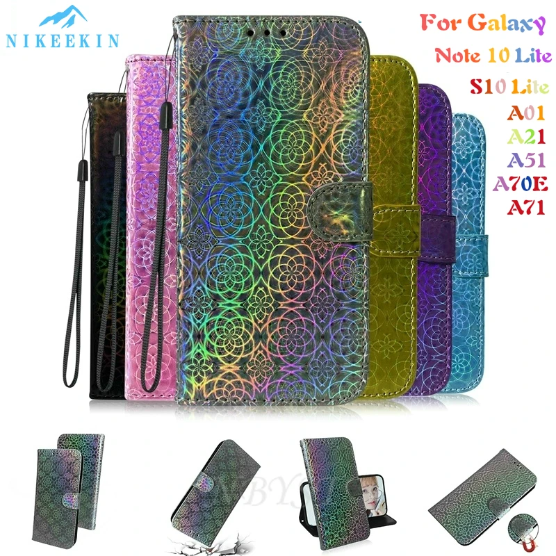 Чехол бумажник чехол для Samsung Galaxy Note 10 Lite A71 A90 S7 S8 S9 A51 откидная крышка S10 S20 плюс A70E