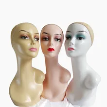 Ручная роспись Стекловолоконная голова манекена для демонстрации париков