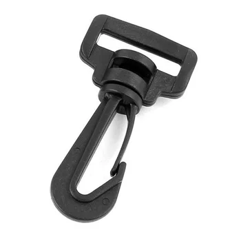 

3 x plastic bag belt strap pivot snap buckle, 2.5 cm black