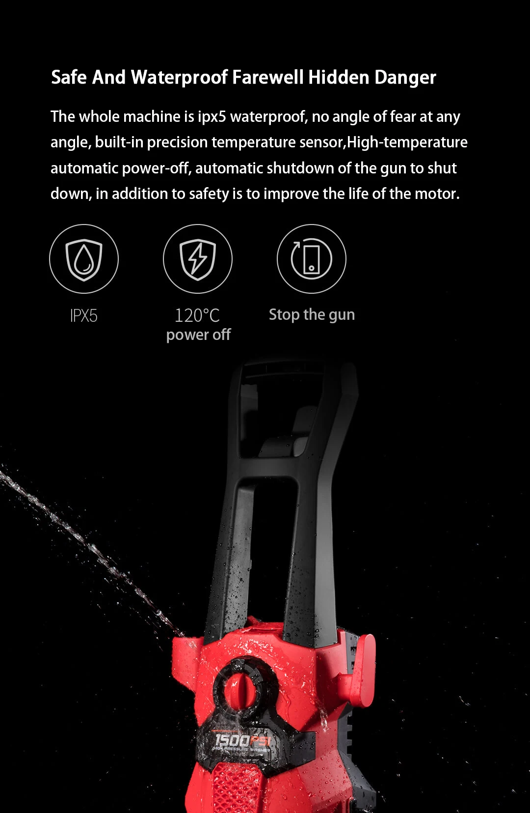 Xiaomi Land многофункциональная Чистящая машина домашняя промывка Helper 1400KN мощность Высокое напряжение Ipx5 Водонепроницаемый для автомобиля для дома