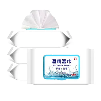 

80Sheet / Pack 75% Alcohol Hand Wipes Antiseptic Cleaning Disinfectant Wet Towel