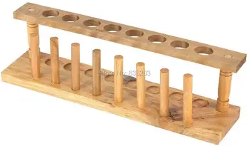 

8 Hole Wooden Test Tube Rack Testing Holder Clip Holder Stand Dropper Laboratory tool chemistry Experiment Tool For Laboratory