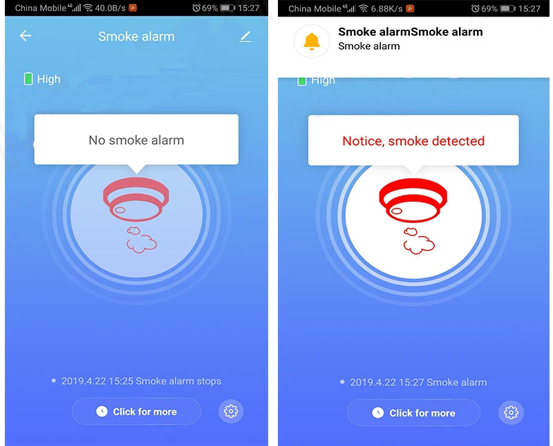 Tuya wifi детектор дыма датчик пожарная охранная сигнализация датчик с батареей беспроводной работающий умный дом безопасности