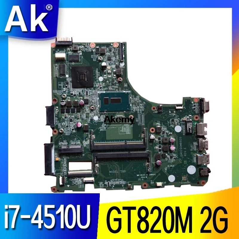 Для ACER E5-471 E5-471G V3-472 V3-472P Материнская плата ноутбука DA0ZQ0MB6E0 с i7-4510U GT820M 2G тесты работы