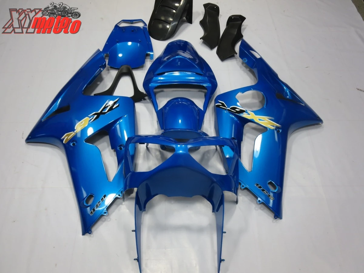 

Motorcycle ABS Fairing Kit For Kawasaki ZX6R 636 2003-2004 Injection Full Fairings ZX-6R 03-04 Wathet Blue Bodyworks