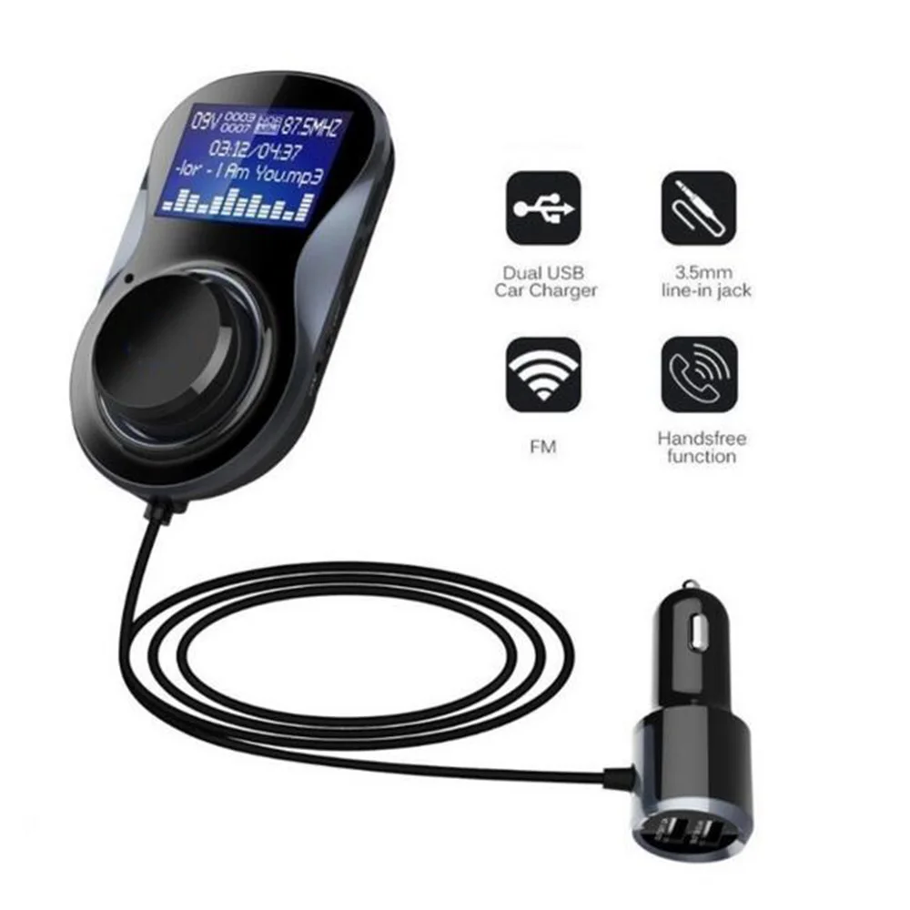 Bluetooth fm-передатчик аудио Автомобиль BC30 MP3-плеер беспроводной в автомобиле fm-модулятор Handsfree Bluetooth автомобильный комплект с ЖК-дисплеем