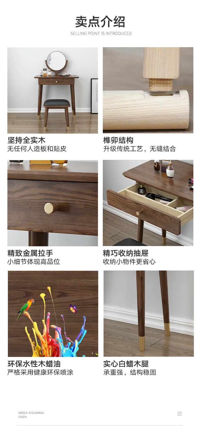 Комоды из массива дуба туалетный столик с зеркалом для макияжа coiffeuse комод стул набор coiffeuse avec miroir et tabouret