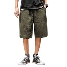 Летние повседневные шорты, мужские одноцветные шорты, свободные джоггеры, Homme размера плюс, модные льняные мужские спортивные штаны Korte Broek Mannen