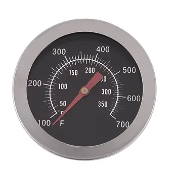 

Stainless Steel BBQ Smoker Pit Bimetallic Grill Thermometer Temp Gauge with Dual Gage 500 Degree Convenierernt Cooking