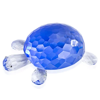 

H&D Crystal Turtle Tortoise Animal Figurine Art Glass Collectible Wedding Gift States Home Desktop Decor Showpiece for Good Luck