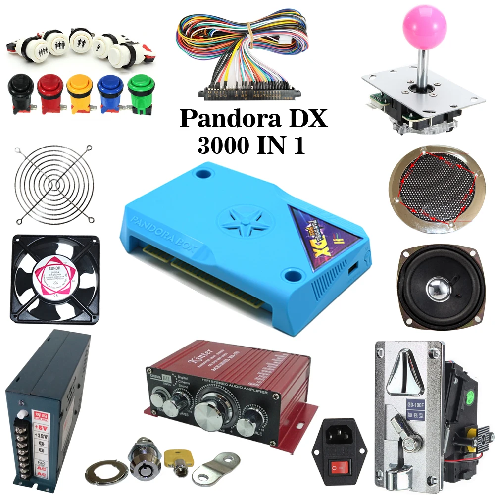 

Arcade parts Bundles kit With Joystick Pushbutton Micro switch button Pandora Box DX Game PCB to Arcade Machine