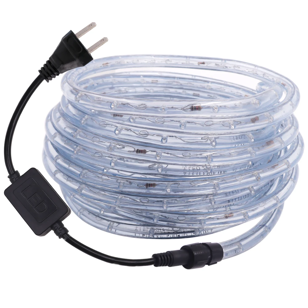 AC220V RGB неоновый светильник с круглой трубкой Светодиодная лента гибкий водонепроницаемый светодиодный светильник 36 светодиодный s/m EU штекер светодиодный лента для декора