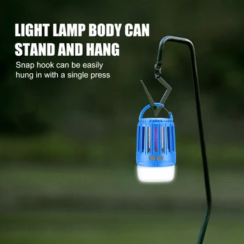 

2 in 1 Mosquito Killing Lamp Night Light Photocatalysis Anti Insect USB COB LED Tent Trap Radiationless for Naturehike