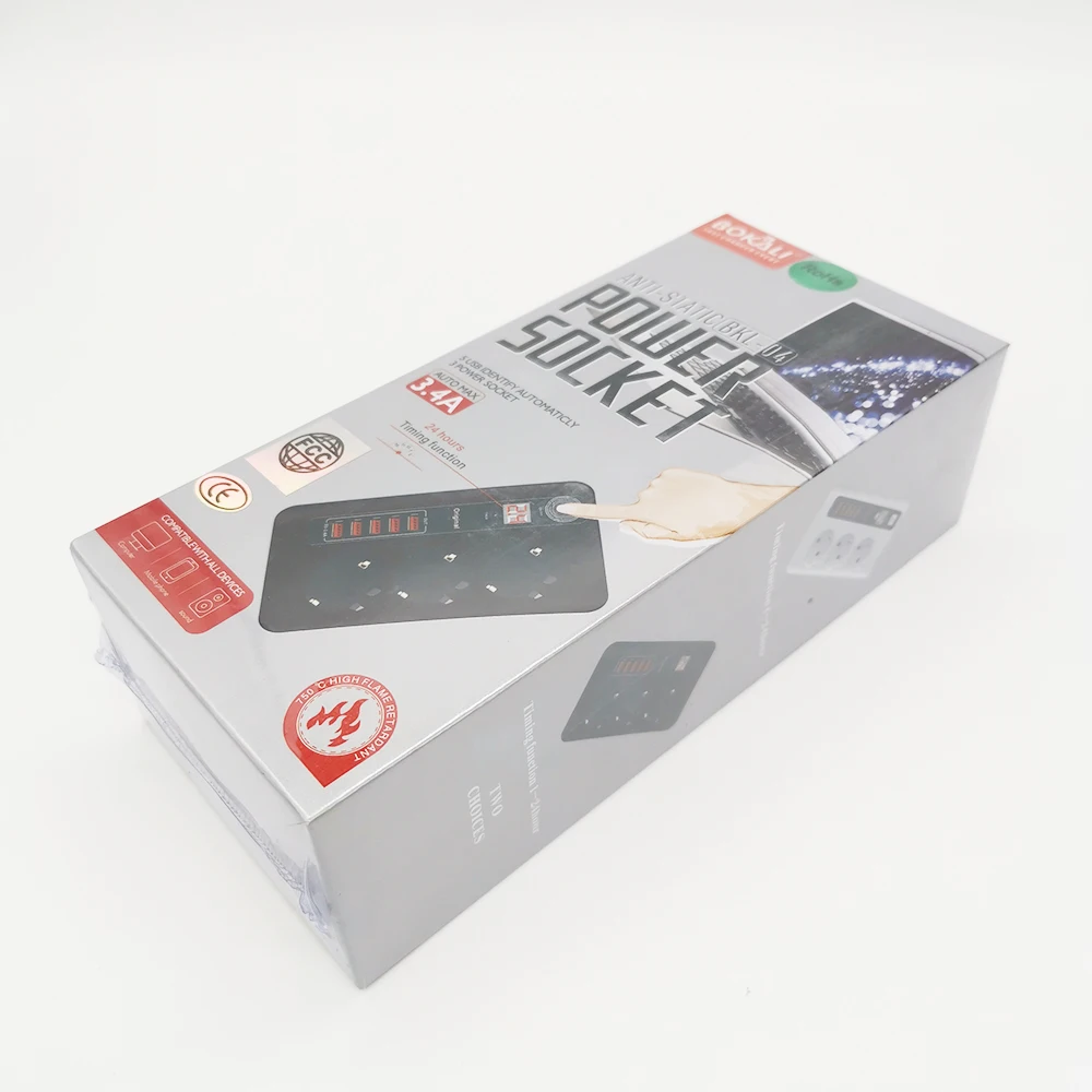 Удлинитель с защитой от перенапряжения 3 розетки европейской вилкой