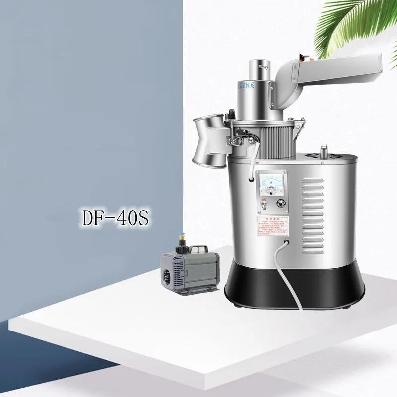 Automatic Floor-standing Continuous Mill Grinder Pulverizer 40kg/h H# 40kg h food grinder automatic hammer mill grinder mincers pulverizer water cooled continuous feeding pulverizer df 40s