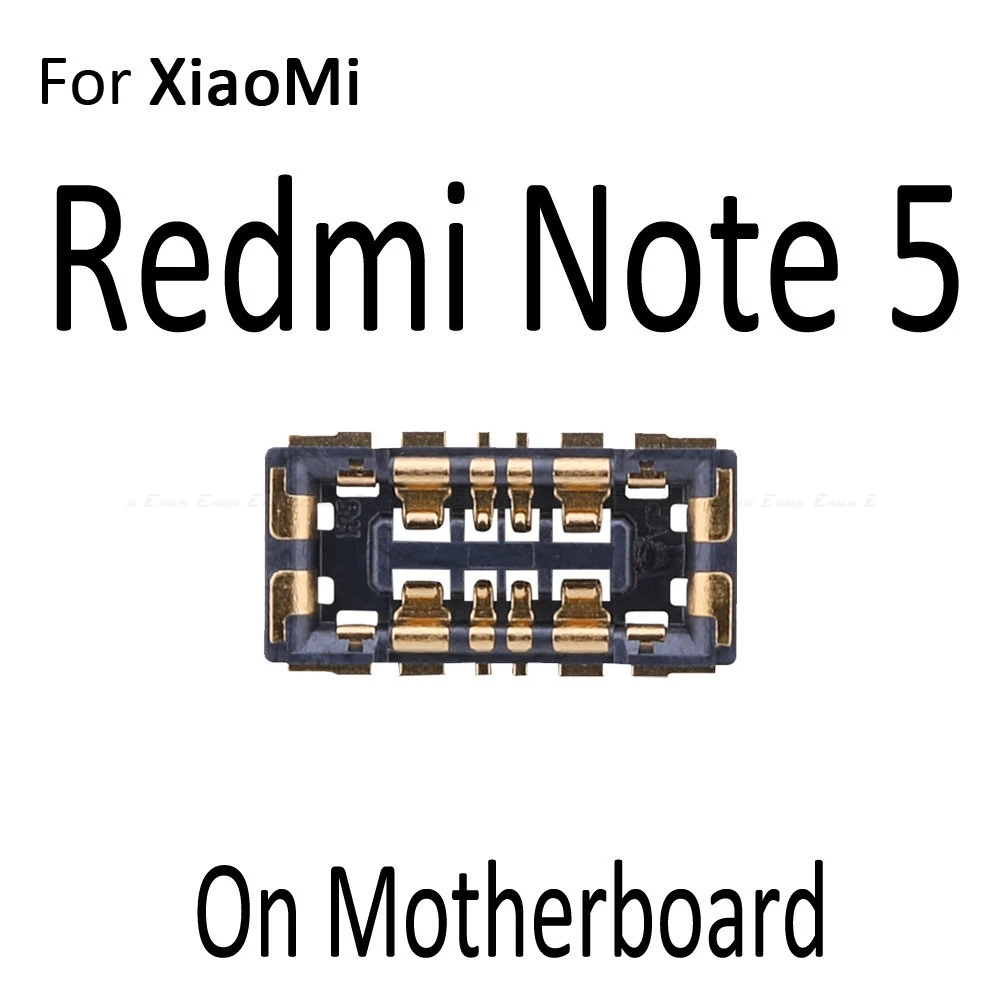 5 шт. разъем для аккумулятора внутренний FPC Разъем Панель Клип для Xiaomi mi A1 A2 красный mi 5 Plus 6 6A Note 4 4X Pro 5 5A 7 Pro на материнской плате - Цвет: For Redmi Note 5