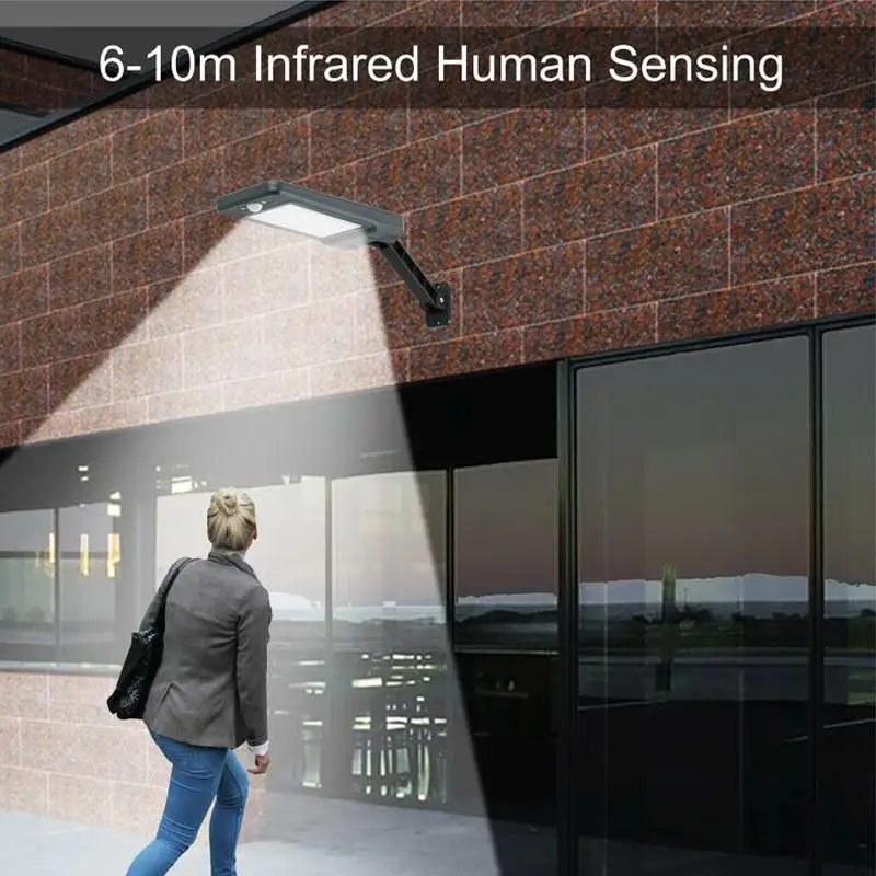 Dreamestone солнечный светильник с датчиком движения PIR 1000LM 60LED пульт дистанционного управления на солнечных батареях лампа Водонепроницаемая для наружного садового светильник ing