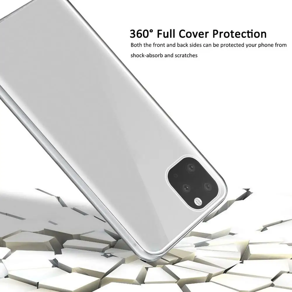 360 Full Body Case for iPhone 14 13 12 11 Pro Max X XR XS Max 8 7 6 Plus SE Double Side Silicone TPU Transparent Coque Funda iPhone Case Phone Case Phone Protector Cover