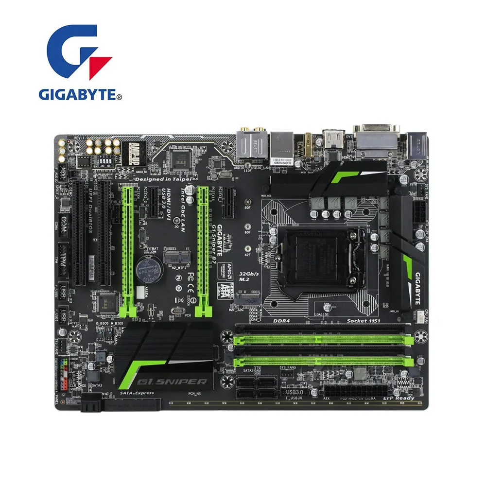 Материнская плата для GIGABYTE G1.Sniper B7 десктопная модель DDR4 B150M B150 Socket LGA 1151 б/у