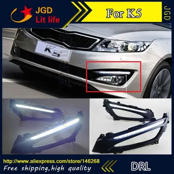 

Free shipping ! 12V 6000k LED DRL Daytime running light for Kia K5 2011 fog lamp frame Fog light Car styling