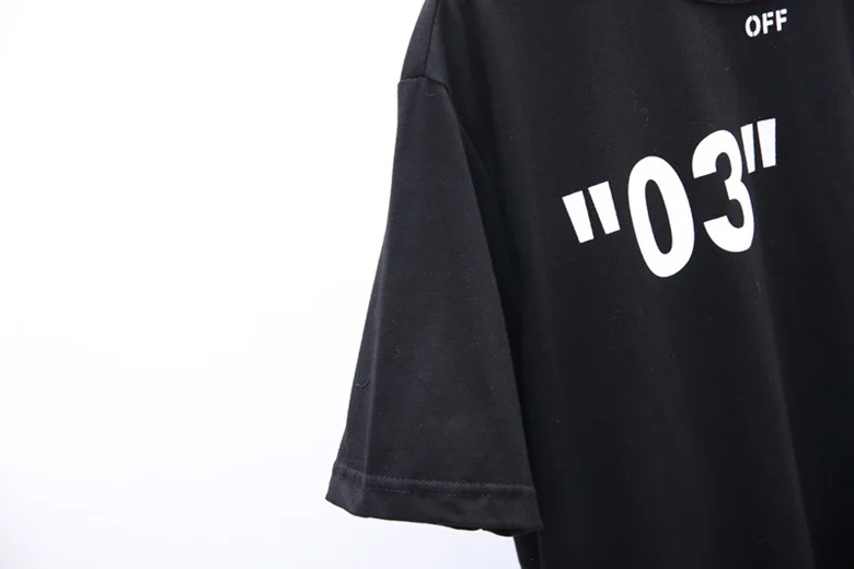 OFF-WHITE летняя Новинка 03 цифровая OW печать Звезда мужская пара короткий рукав Футболка