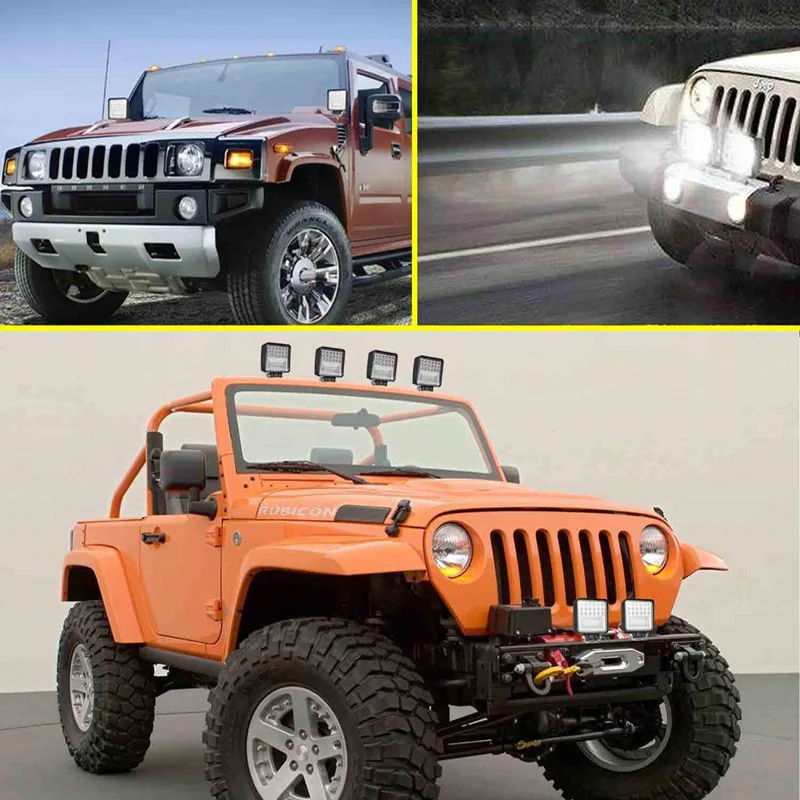 Светодиодный прожектор GZKAFOLEE 120 Вт 4x4 дюйма 24 В светодиодный 12 В|Световая