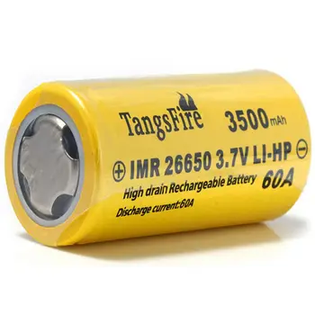 

26650 high quality battery 1 flat cap IMR 26650 3500mAh 60A 3.7V rechargeable battery LI-HP free shipping