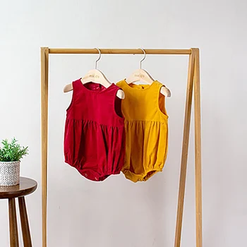 

MILANCEL 2020 baby clothes corduroy baby bodysuit and hat sleeveless baby one piece optional baby shirt