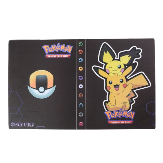 240pcs Pikachu Photo Album Notebook Pokemon Playing Cards Map Display Binder GX VMAX EX Letters Protector Cards Book Folder Gift 22