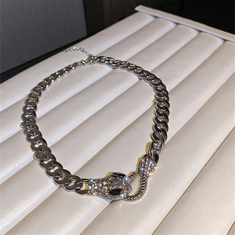 FYUAN Fashion Snake Shape Hook Choker Necklaces for Women Geometric Chain Necklaces Statement Jewelry - Image 5
