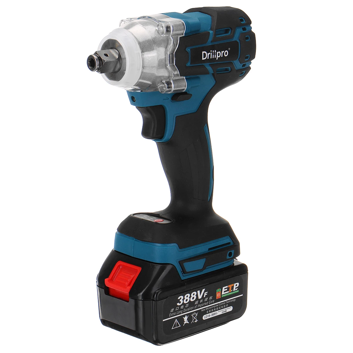 388VF 520N.m Brushless Cordless Electric Impact Wrench Power Tools 15000Amh Li Battery +Sleeve Adapt to Makita 18V Battery